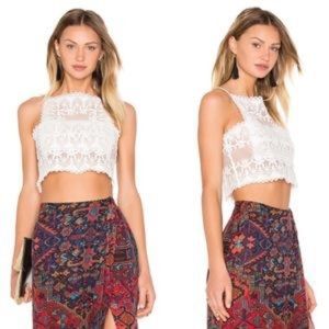 Stone Cold Fox White Chorus Lace Crop Top